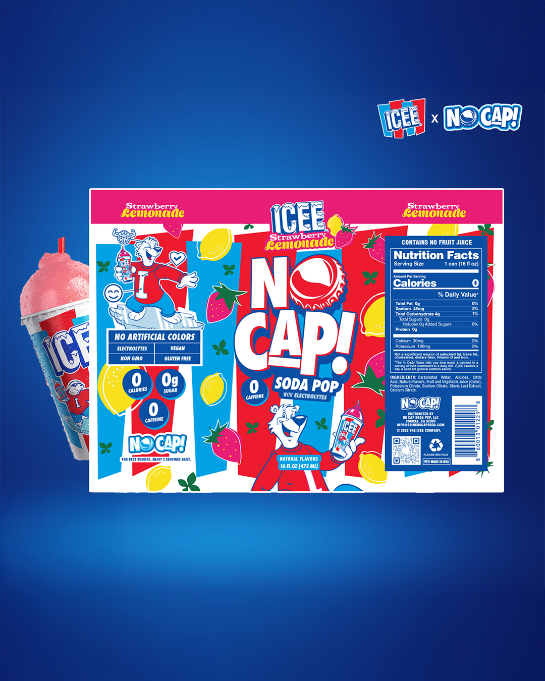 ICEE STRAWBERRY LEMONADE 12PK