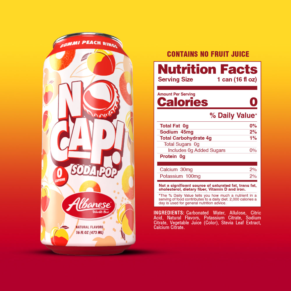 ALBANESE PEACH RINGS 12PK