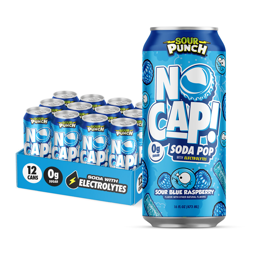 SOUR PUNCH SOUR BLUE RASPBERRY 16OZ 12PK