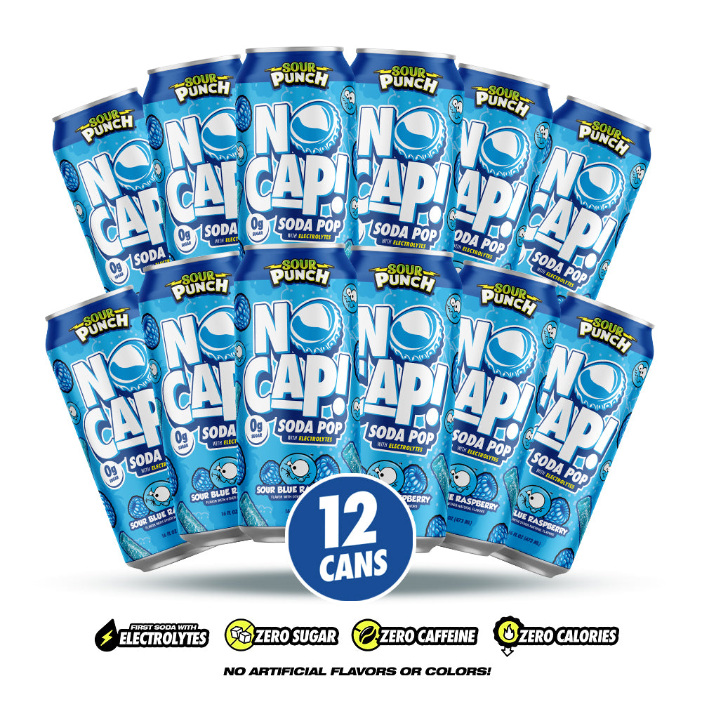 SOUR PUNCH SOUR BLUE RASPBERRY 16OZ 12PK