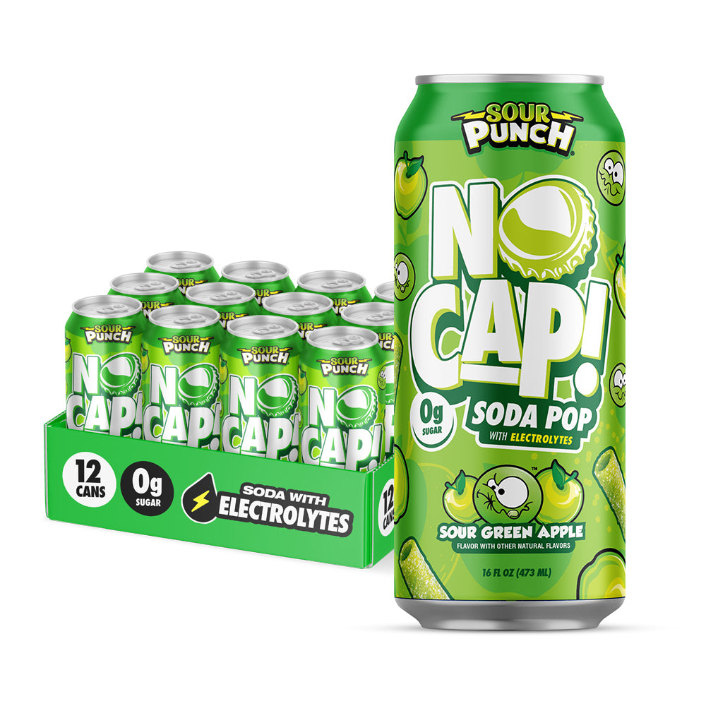 SOUR PUNCH SOUR GREEN APPLE 16OZ 12PK