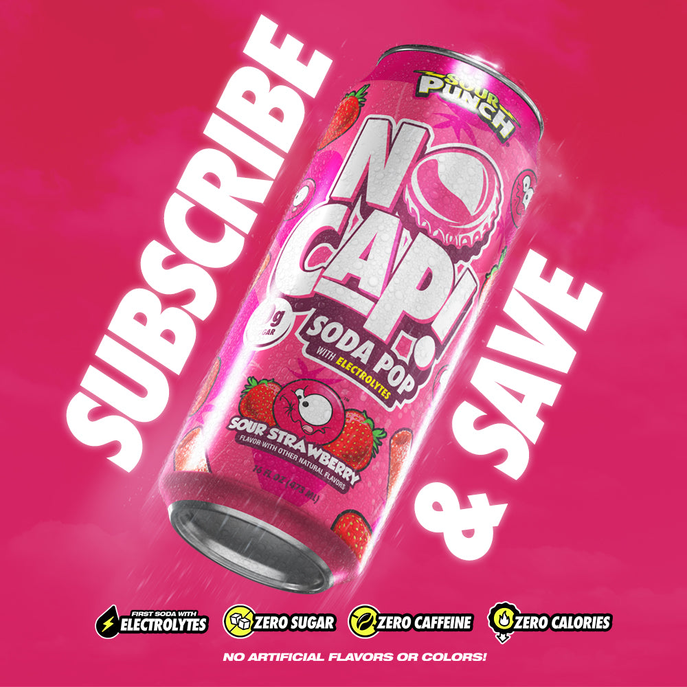 SOUR PUNCH SOUR STRAWBERRY 16OZ 12PK